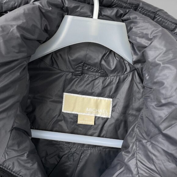 Michael Kors Gray Hooded Long Puffer Removable Hood Coat Jacket Parka Women's XS - Picture 6 of 14